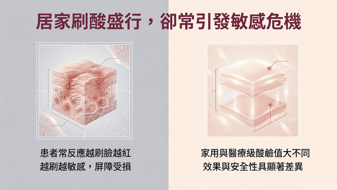 居家刷酸盛行，卻常引發敏感危機